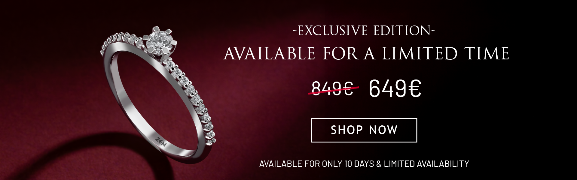 Sidestone Diamond Engagement Ring