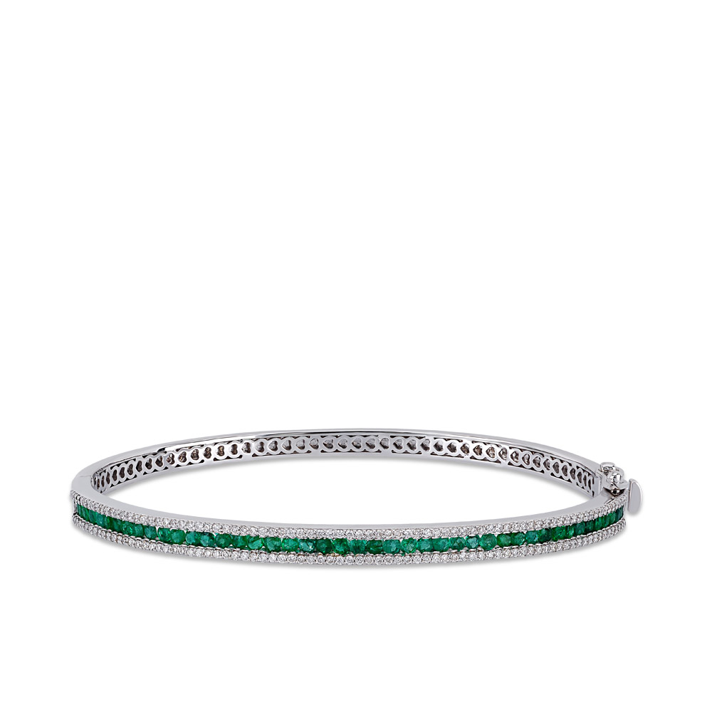 1.66 ct. Smaragd Diamant Armband