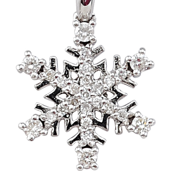 0.14 ct. Schneeflocke Diamant Halskette