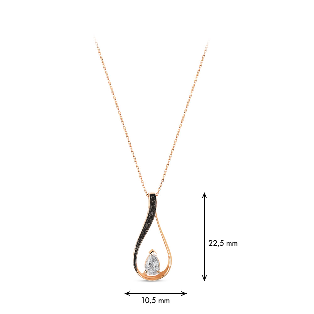 0.30 ct. Design Diamant Anhänger mit Halskette
