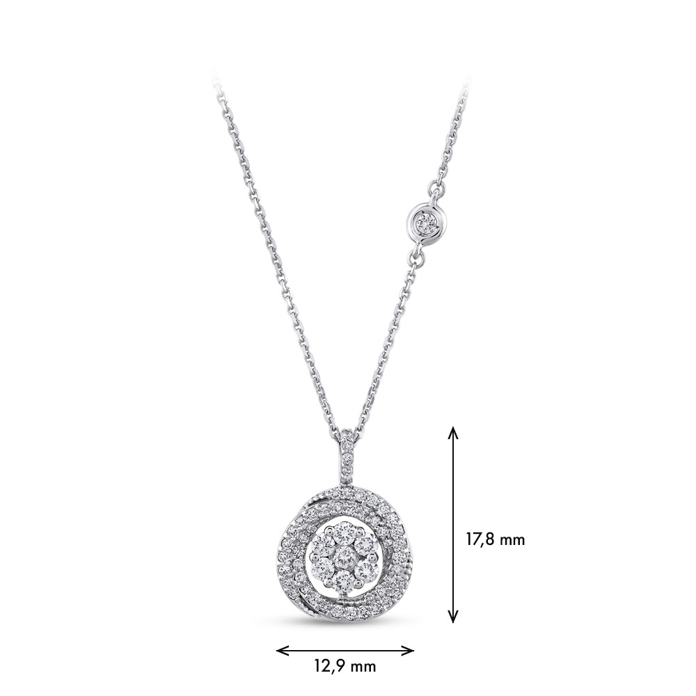 0.59 ct. Design Diamant Anhänger mit Halskette