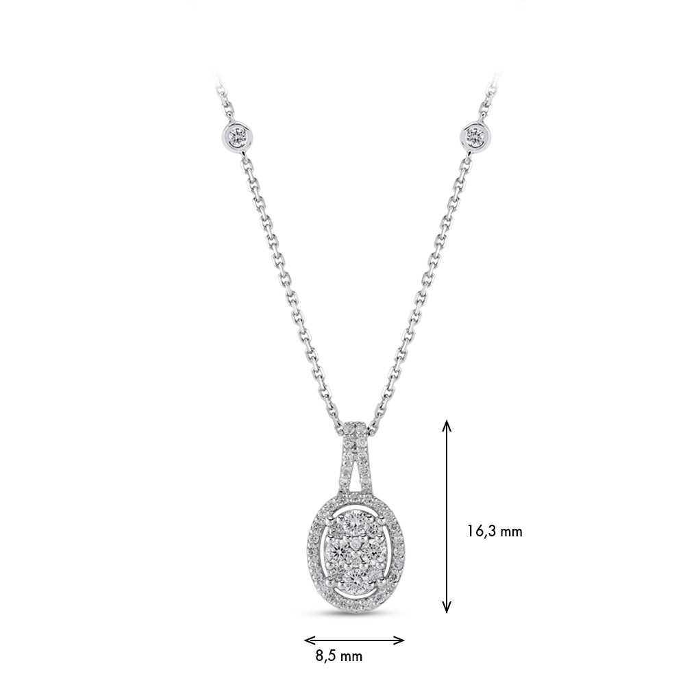 0.40 ct. Design Diamant Anhänger mit Halskette