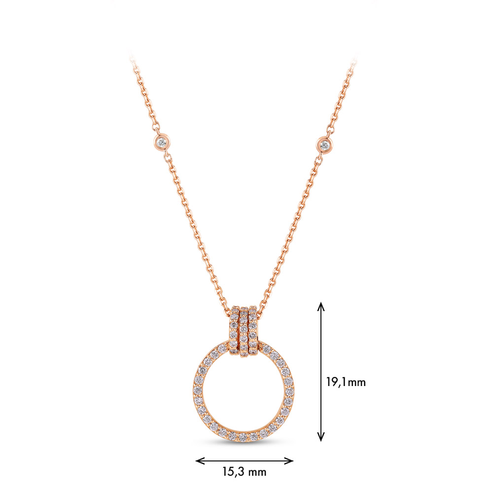 0.35 ct. Design Diamant Anhänger mit Halskette