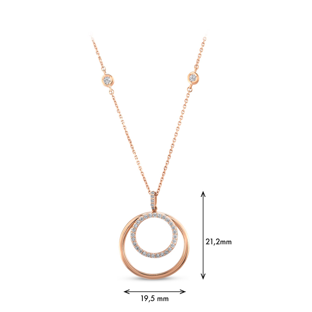 0.27 ct. Design Diamant Anhänger mit Halskette