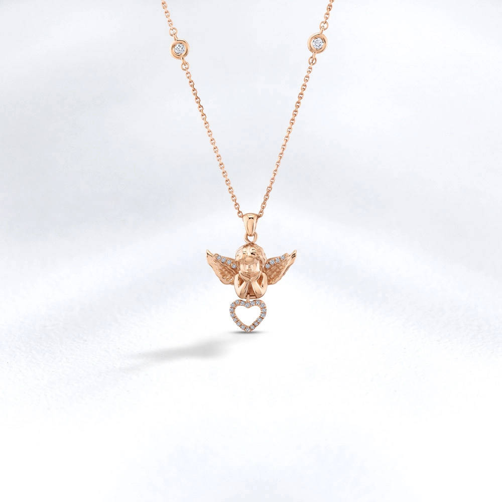0.13 ct. Engel Diamant Halskette