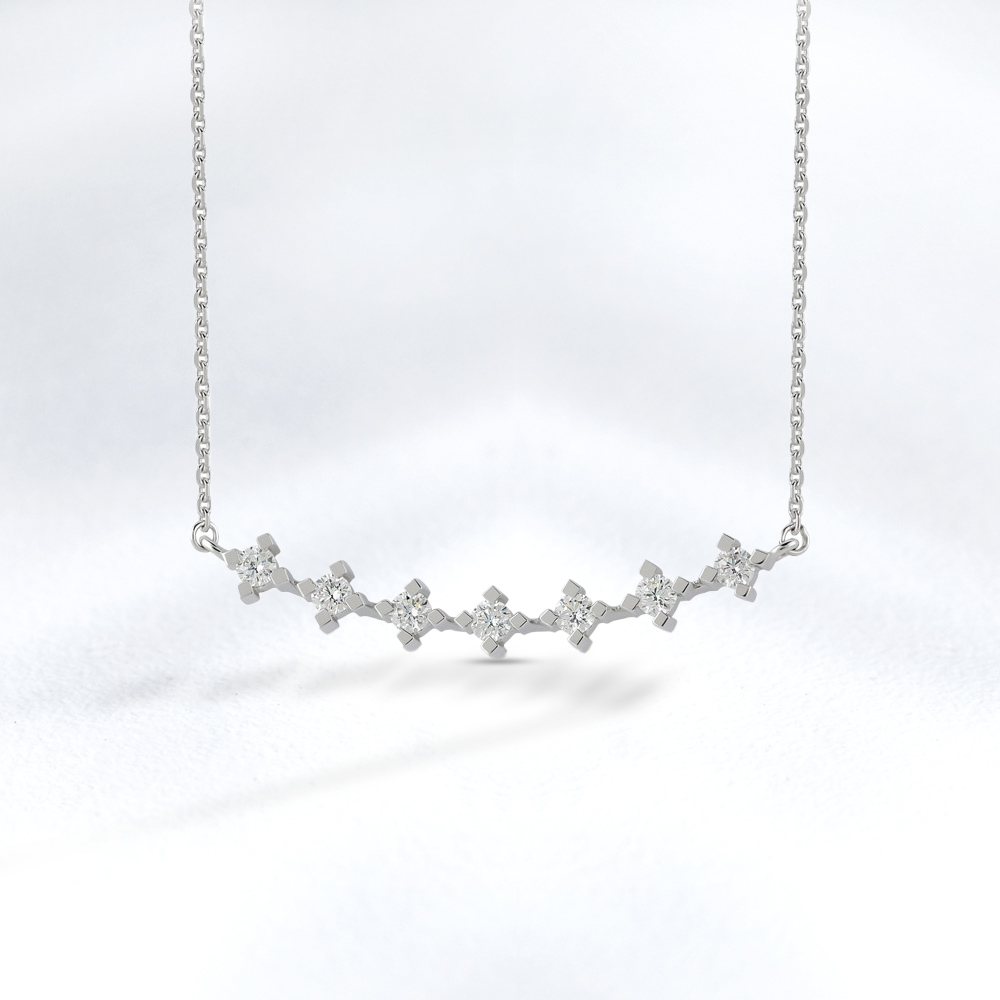 Seven Stones Diamond Necklace