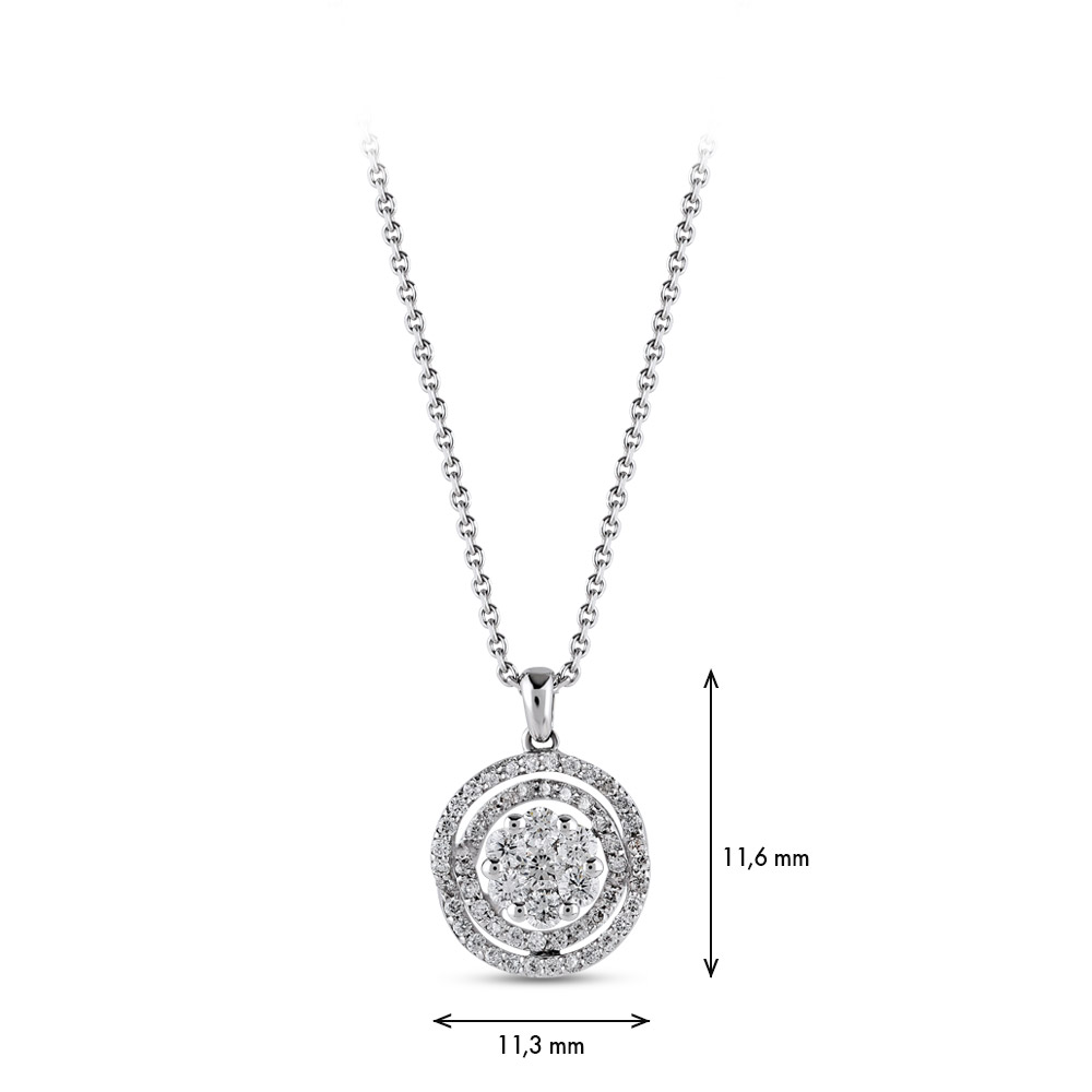 0.44 ct. Design Diamant Anhänger mit Halskette