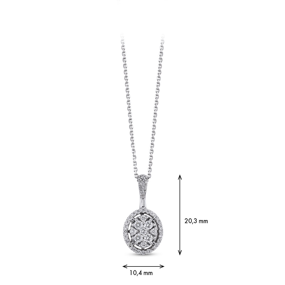 0.47 ct. Design Diamant Anhänger mit Halskette
