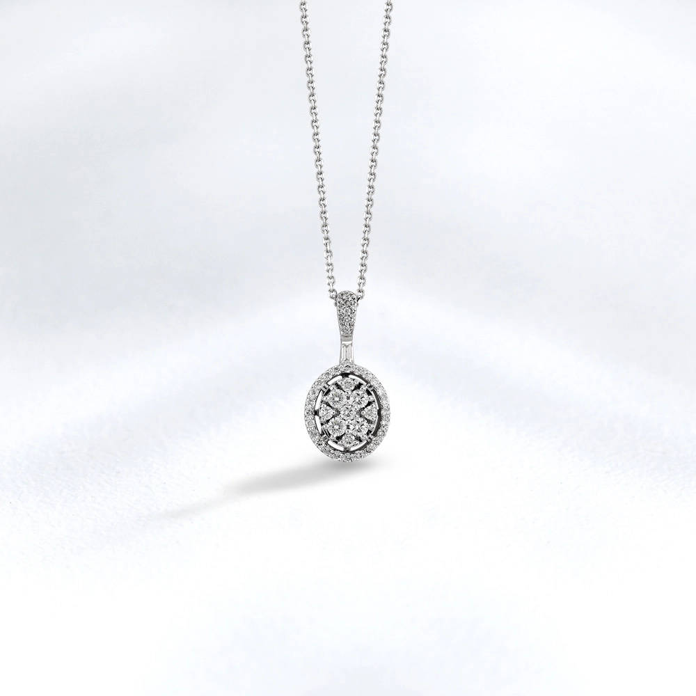 0.47 ct. Design Diamant Anhänger mit Halskette