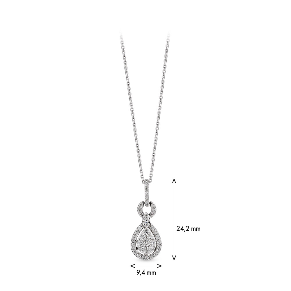 0.52 ct. Design Diamant Anhänger mit Halskette
