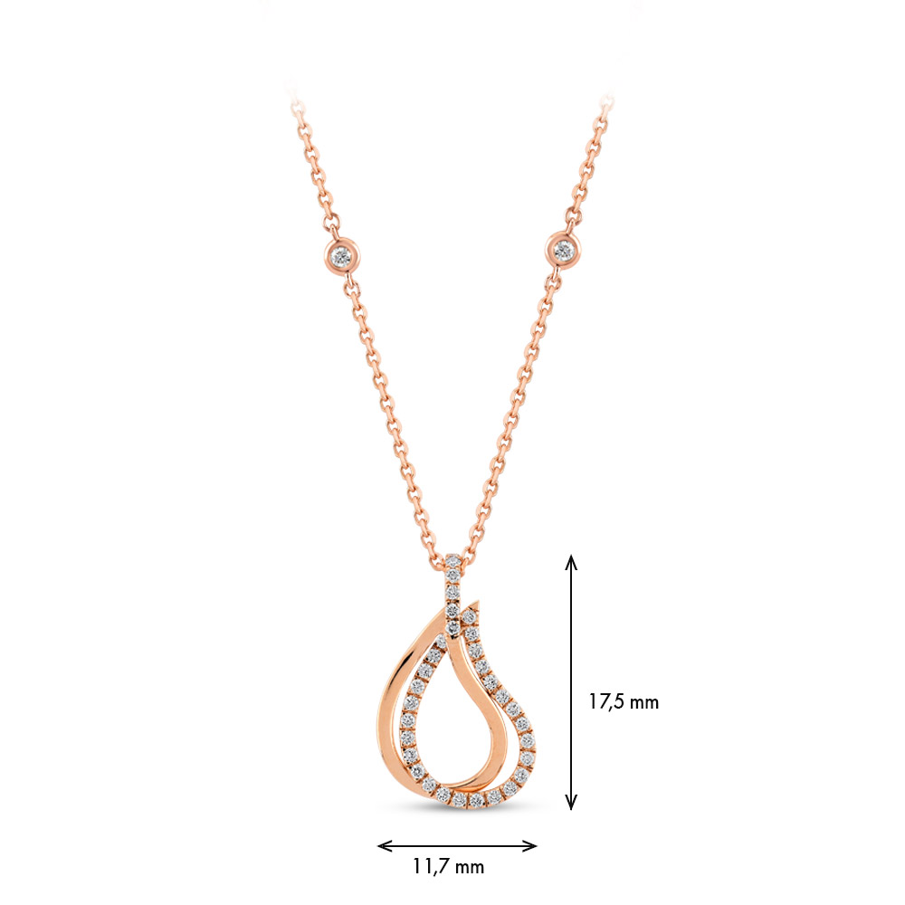 0.19 ct. Design Diamant Anhänger mit Halskette