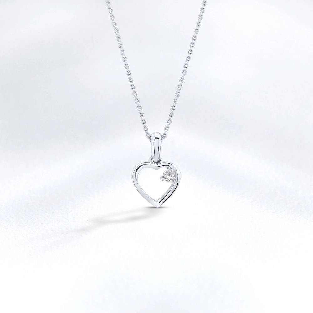 Heart Diamond Pendant with Chain