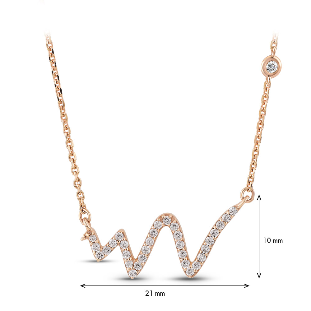 0.18 ct. Liebesrythmus Diamant Halskette