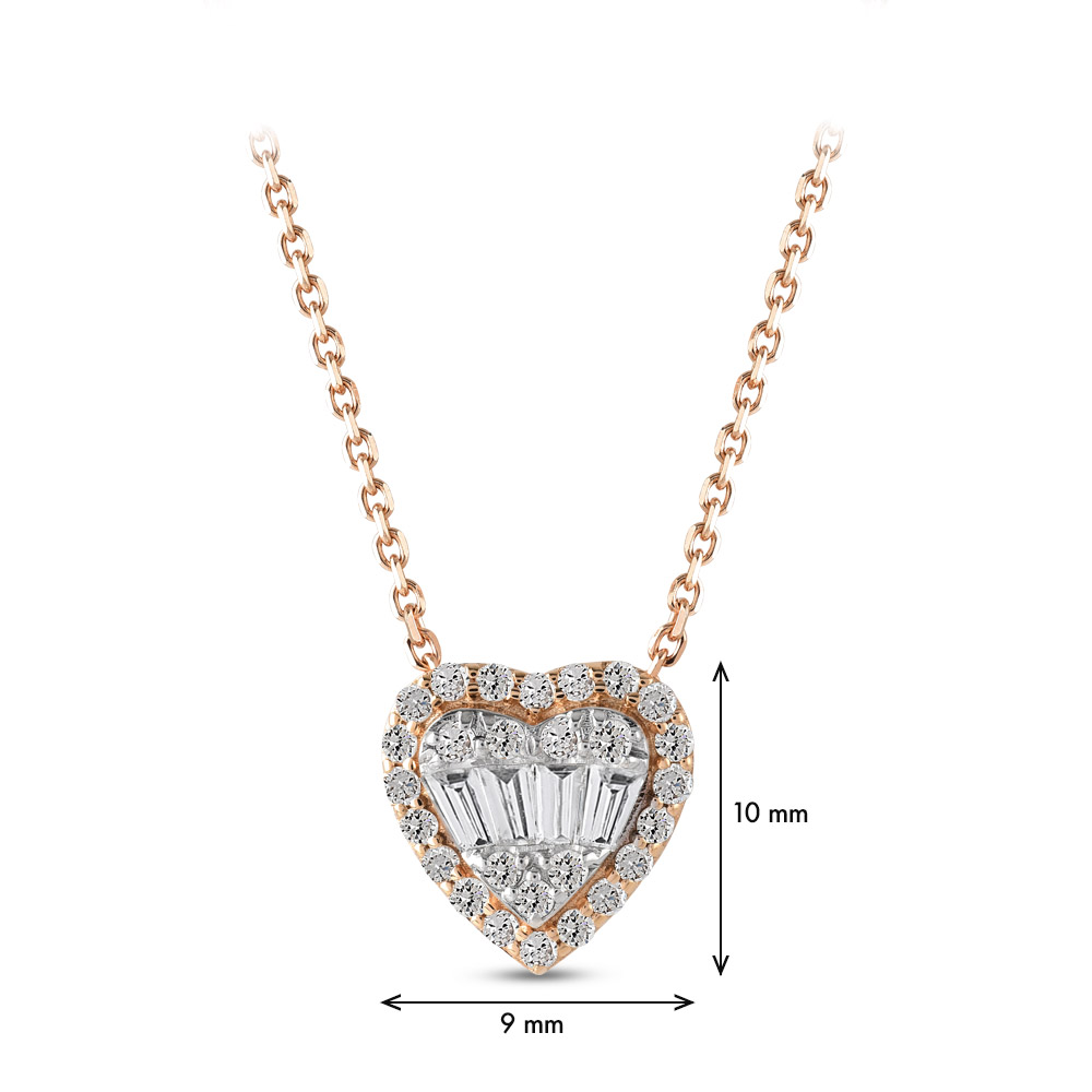 0.27 ct. Herz Diamant Halskette