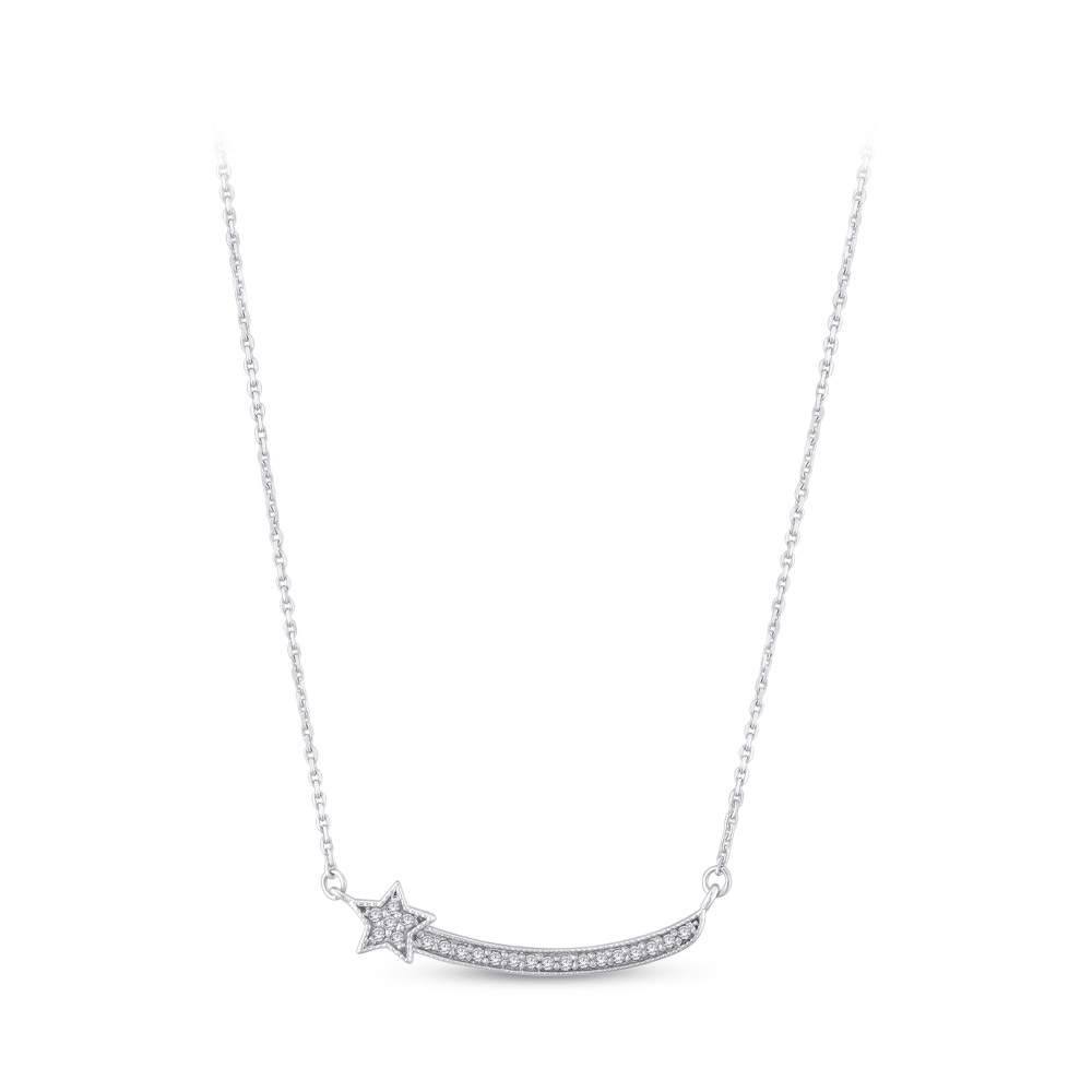 0.04 ct. Stern Diamant Halskette