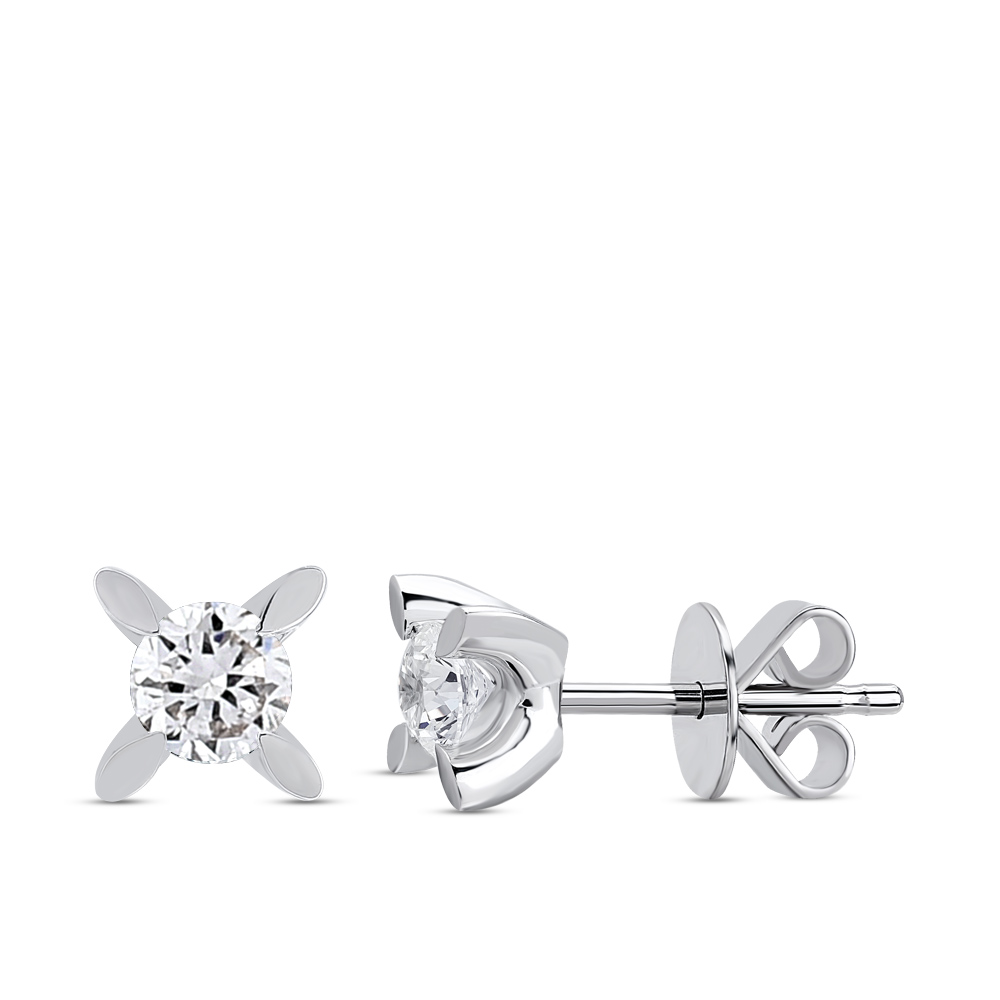 Solitaire Stud Earrings
