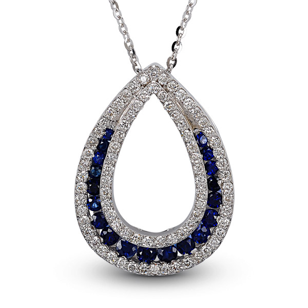 1.05 ct. Saphir Diamant Halskette