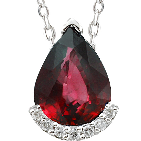 1.69 ct. Rubin Diamant Halskette