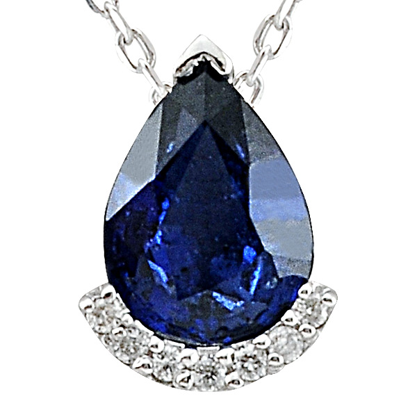 1.12 ct. Saphir Diamant Halskette