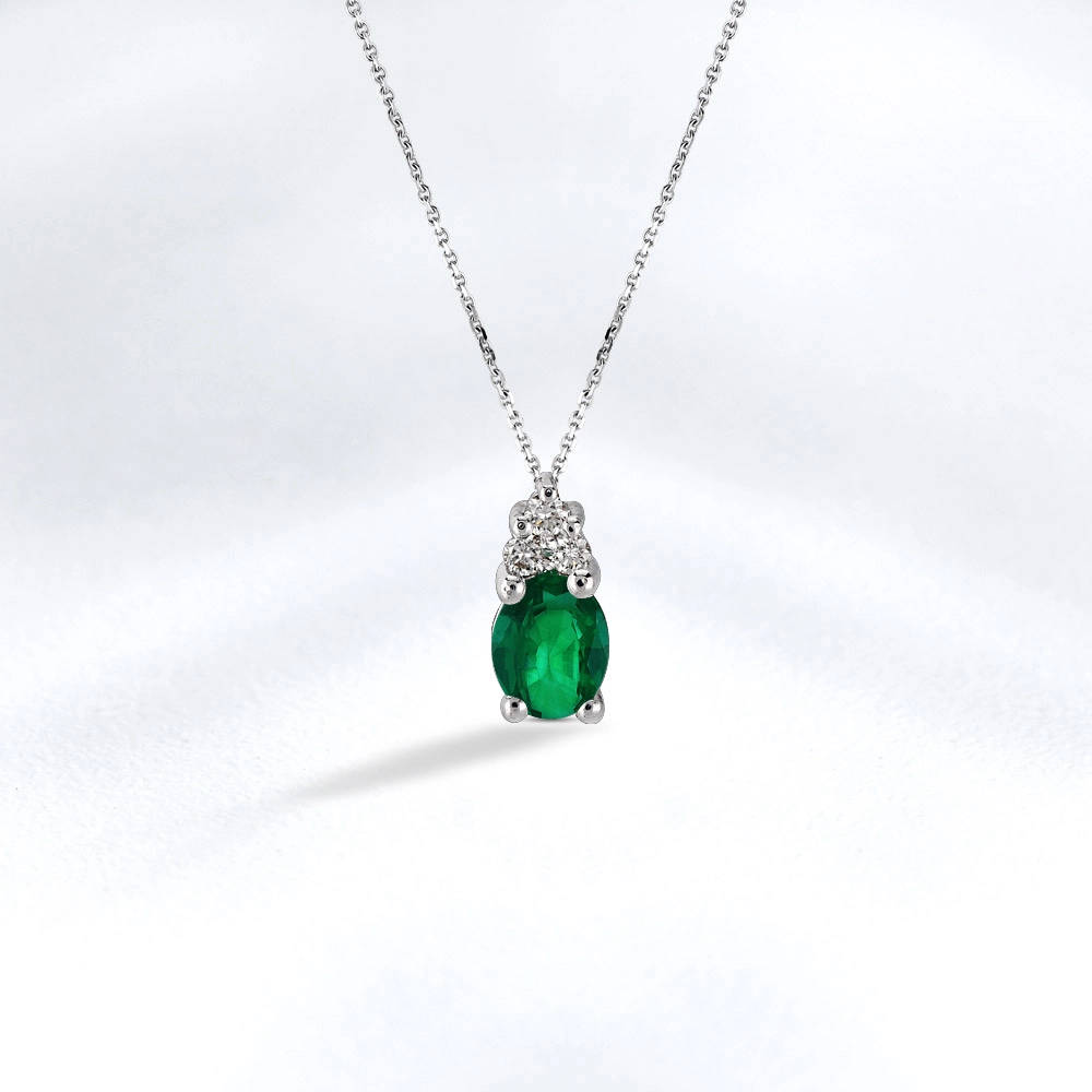 Smaragd Diamant Halskette