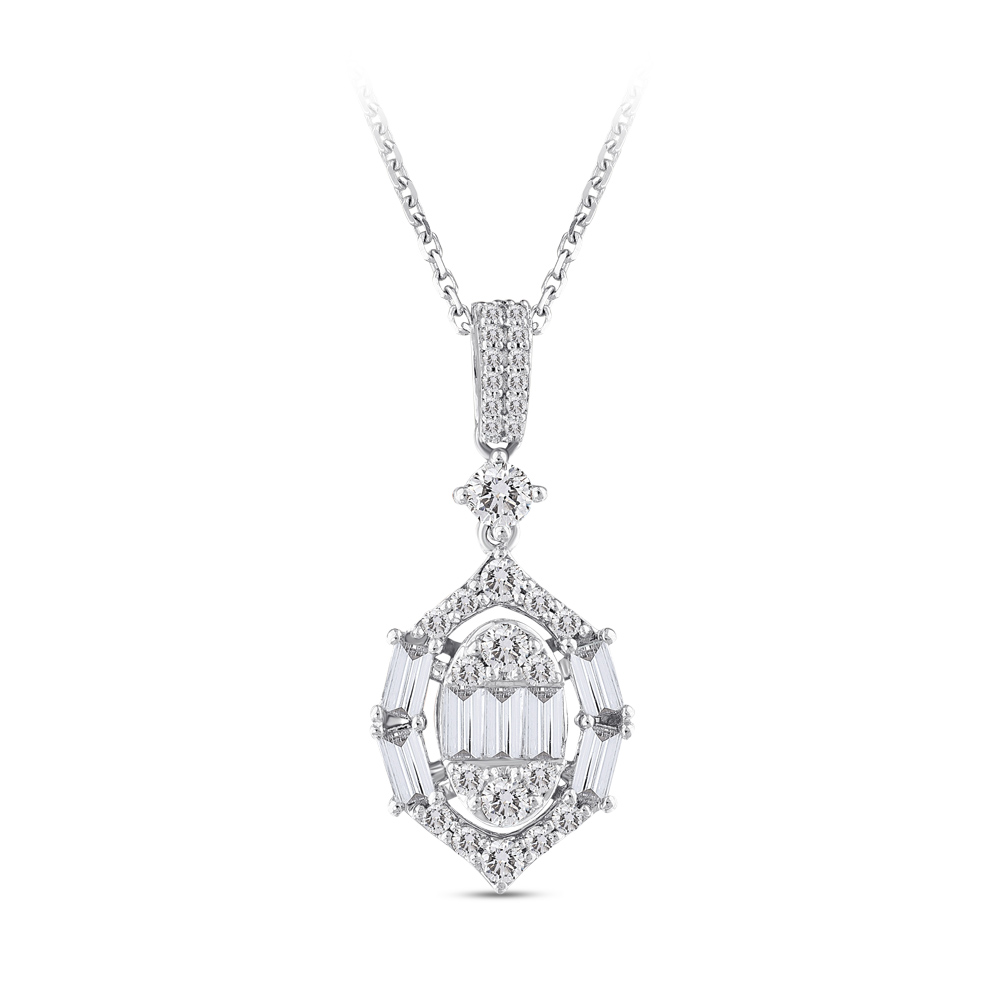 Baguette Diamond Necklace