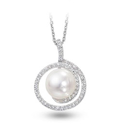 Perle Diamant Halskette