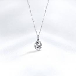 Baguette Diamant Anhänger mit Halskette