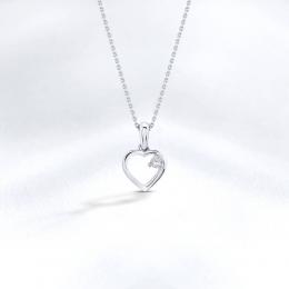 Herz Diamant Anhänger mit Halskette