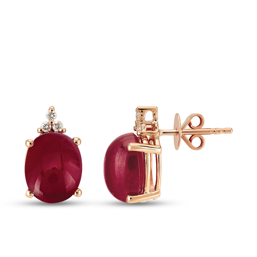 Ruby Diamond Earrings
