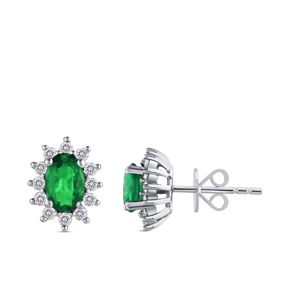 Emerald Stud Earrings