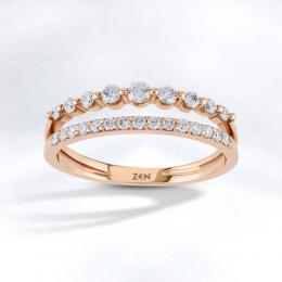 Duett Design Diamond Ring