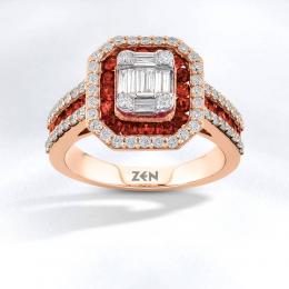 Ruby Baguette Diamond Ring