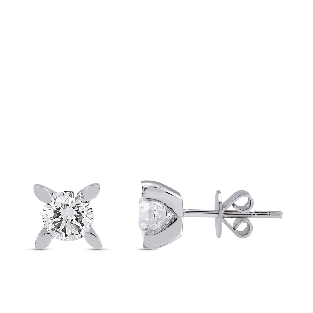 Solitaire Stud Earrings