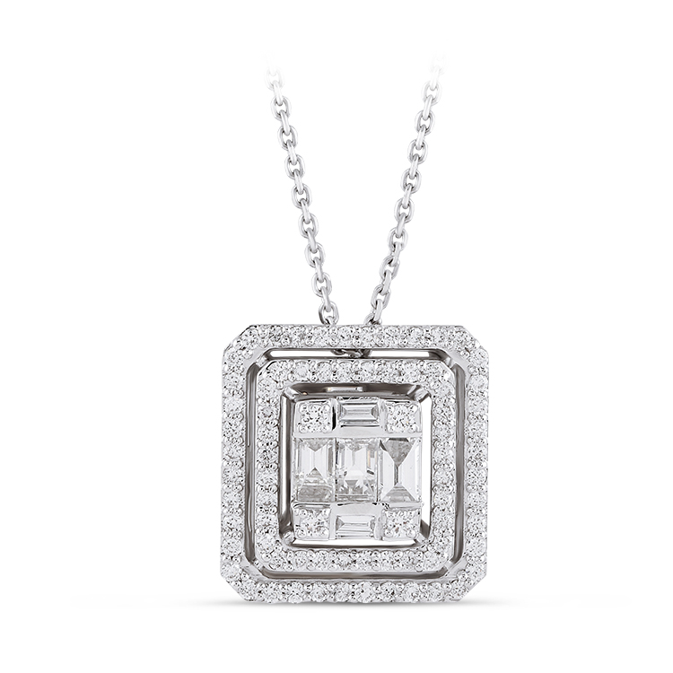 Baguette Diamond Necklace