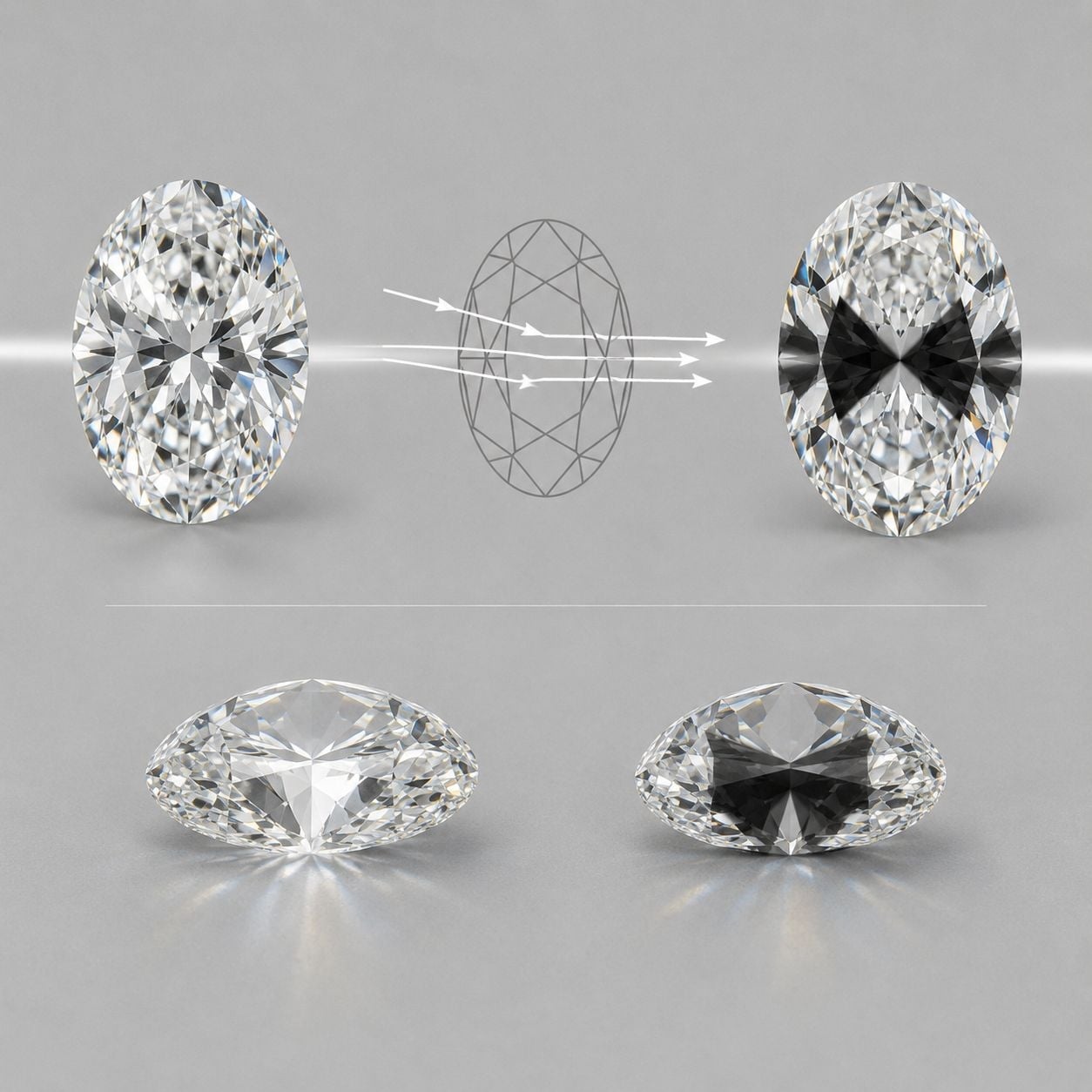 Bow Tie Effekt Bei Ovalen Diamanten Erklärt